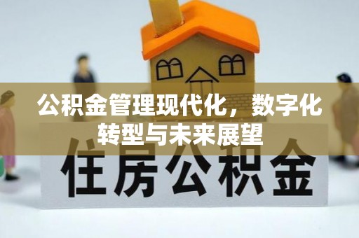 景县公积金管理现代化，数字化转型与未来展望
