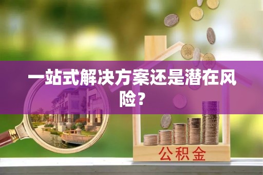 景县一站式解决方案还是潜在风险？